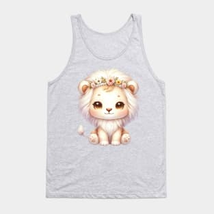 Fun Lion Cub  Boho Babies A Whimsical Watercolor Gathering Tank Top